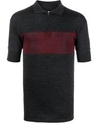 Maison Margiela - Two-Tone Zip-Up Polo Shirt - Lyst