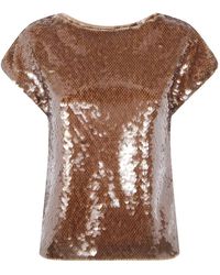 Alberta Ferretti - Sequin-Embellished T-Shirt - Lyst