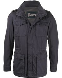 Herno - Chaqueta Militar Con Bolsillo Tipo Cargo - Lyst