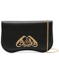 Alexander McQueen - Mini The Seal Leather Phone Bag - Lyst