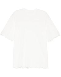 JNBY - Scalloped-Edge Short-Sleeves T-Shirt - Lyst