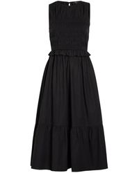 Rails - Rialto Shirred Ruffled Midi Dress - Lyst
