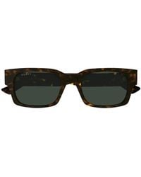 Gucci - Tortoiseshell-Effect Rectangle-Frame Sunglasses - Lyst