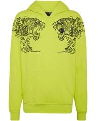 Philipp Plein - Logo-Print Cotton Hoodie - Lyst