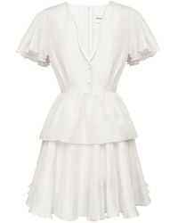 POST MERIDIEM - Ruffled Mini Dress - Lyst