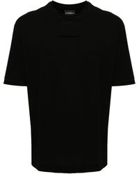 Emporio Armani - Katoenen T-shirt Met Ronde Hals - Lyst