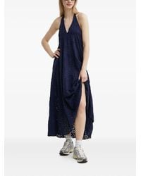 Desigual - Maxi-Jurk Met Halternek En Split - Lyst
