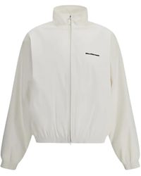 Balenciaga - High Collar Zip Jacket With Bold Logo Detailing - Lyst