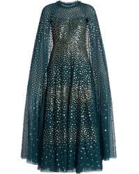 Needle & Thread - Robe À Effet De Cape Brodée De Sequins - Lyst