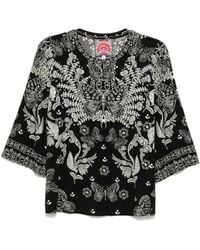 Johnny Was - Top The Janie Con Maniche A Campana - Lyst