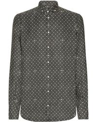 Dolce & Gabbana - Geometric-Print Silk Shirt - Lyst