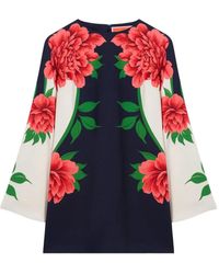 La DoubleJ - Floral Bell-Sleeve Dress - Lyst