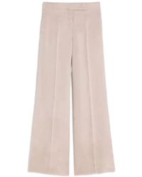 Max Mara - Pressed-Crease Wide-Leg Trousers - Lyst