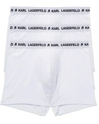 KARL LAGERFELD - Logo-Waistband Boxers (Pack Of Three) - Lyst