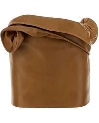 Magda Butrym - Gedrapeerde Leren Mini-Rok - Lyst