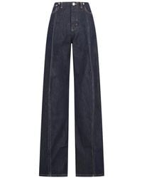 Sportmax - Vaqueros Rectos Con Pinzas - Lyst