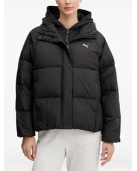 PUMA - Hooded Logo-Detail Jacket - Lyst