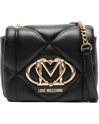 Love Moschino - Quilted Logo-Plaque Cross-Body Bag - Lyst