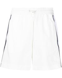 Moncler - Stripe-detail Cotton Short Shorts - Lyst
