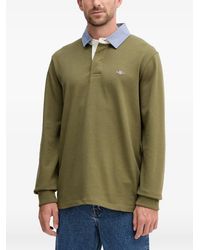 GANT - Chambray-Collar Polo Shirt - Lyst