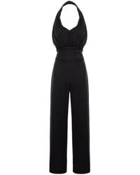 CuAnna - Halterneck Ruched Jumpsuit - Lyst