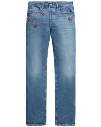 Polo Ralph Lauren - Bead-Embellished Straight-Leg Jeans - Lyst
