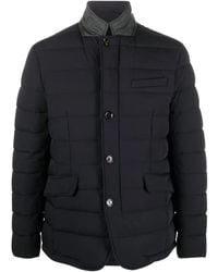 Moorer - Gesteppte Zayn Jacke Mit Druckknopf - Lyst