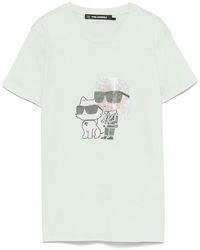 KARL LAGERFELD - Rhinestone-Embellished T-Shirt - Lyst