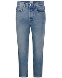 AMISH - Jeremiah Washed Cropped Jeans - Lyst