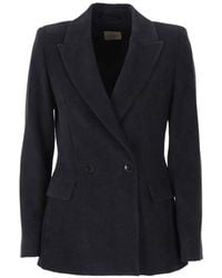 Marella - Double-Breasted Peaked-Lapels Blazer - Lyst