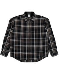 Vetements - Biker Zip-Up Flannel Shirt - Lyst