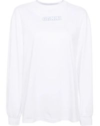 Ganni - Future Heavy Cotton T-Shirt - Lyst