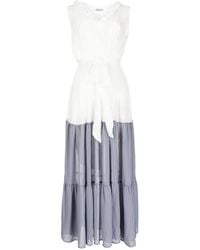 Baruni - Robe Longue À Taille Ceinturée - Lyst