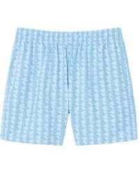 Lacoste - Patterned Swim Shorts - Lyst
