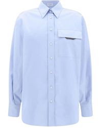 Brunello Cucinelli - Shiny Detail Cotton Shirt With Pocket Clothing - Lyst