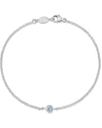 Dower & Hall - Single-Aquamarine Dewdrop Chain Bracelet - Lyst