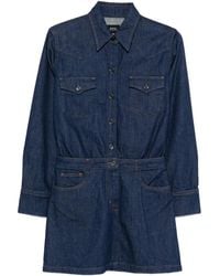 A.P.C. - Denim Mini Dress - Lyst