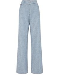 Philipp Plein - Vaqueros Anchos De Tweed - Lyst