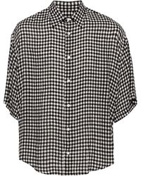 Ami Paris - Gingham-check Short-sleeve Shirt - Lyst