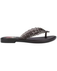 Melissa - Ganni Ruffled Flip-Flops - Lyst