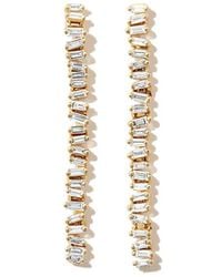 Suzanne Kalan - 18Kt Savannah Midi Diamond Drop Earrings - Lyst