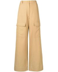 Stella McCartney - Wide-Leg Flap-Pocket Trousers - Lyst