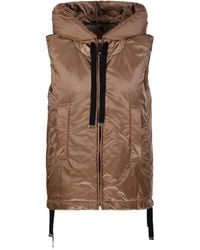 Max Mara - Water-Repellent Padded Canvas Hooded Gilet - Lyst