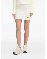 Guess - Cable-Knit Logo-Patch Mini Skirt - Lyst