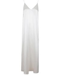 Lisa Yang - Satin-Finish V-Neck Dress - Lyst