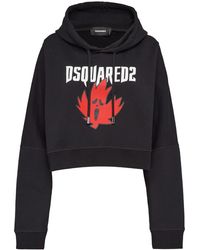 DSquared² - Maple Leaf Katoenen Hoodie - Lyst