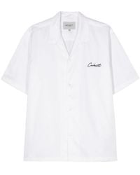 Carhartt - Camisa S/S Delray con logo bordado - Lyst