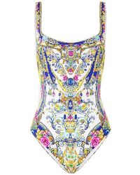 CAMILLA - España Nirvana Underwire Square Neck Swimsuit - Lyst