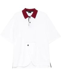 Kolor - Polo À Col Contrastant - Lyst
