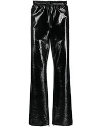 Courreges - High-Shine Finish Straight-Leg Trousers - Lyst